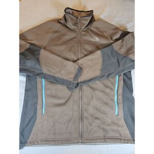 North Face Fleece Jacket Size XL‎ Brown Full Zip Lined Zip Pockets